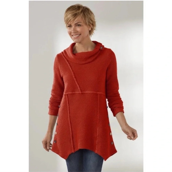 pullover sweater burnt orange by Soft Surroundings - Picture 6 of 6